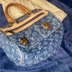 LOUIS VUITTON Monogram Denim Neo Speedy Blue